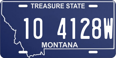 MT license plate 104128W