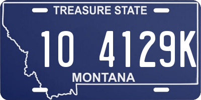 MT license plate 104129K