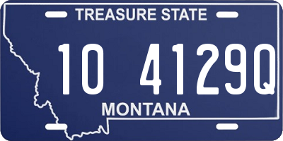 MT license plate 104129Q