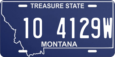 MT license plate 104129W