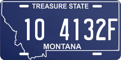 MT license plate 104132F