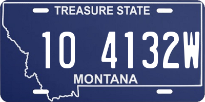 MT license plate 104132W