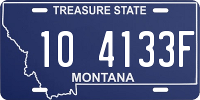 MT license plate 104133F