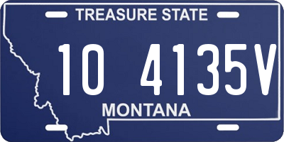 MT license plate 104135V