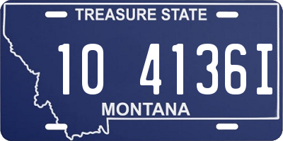 MT license plate 104136I