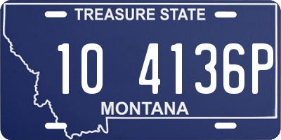 MT license plate 104136P