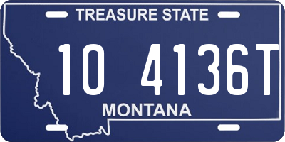 MT license plate 104136T