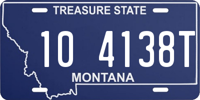 MT license plate 104138T