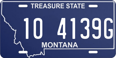 MT license plate 104139G