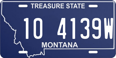 MT license plate 104139W