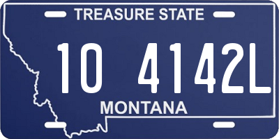 MT license plate 104142L