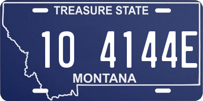 MT license plate 104144E