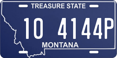 MT license plate 104144P