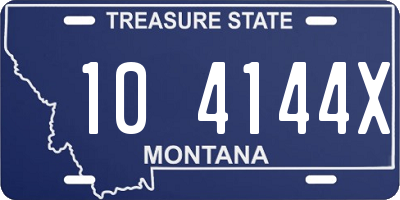 MT license plate 104144X