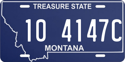 MT license plate 104147C