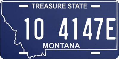 MT license plate 104147E