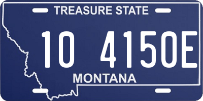 MT license plate 104150E