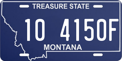 MT license plate 104150F