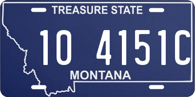 MT license plate 104151C