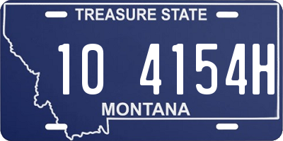 MT license plate 104154H