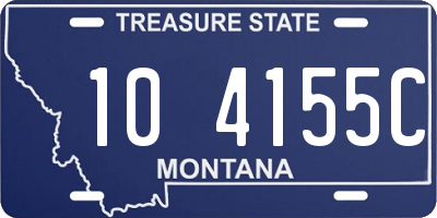 MT license plate 104155C