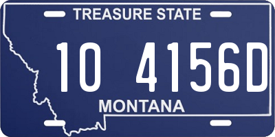 MT license plate 104156D