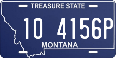 MT license plate 104156P