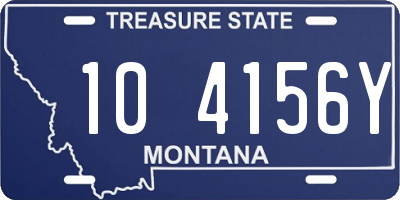 MT license plate 104156Y