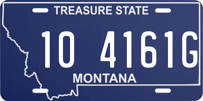 MT license plate 104161G