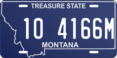 MT license plate 104166M