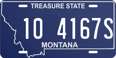 MT license plate 104167S