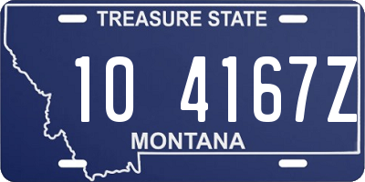 MT license plate 104167Z