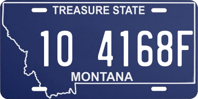 MT license plate 104168F