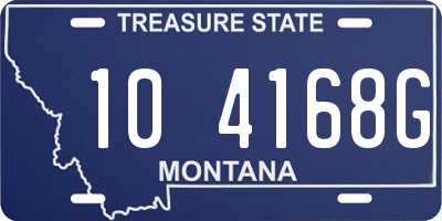 MT license plate 104168G