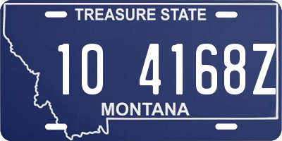 MT license plate 104168Z