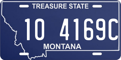 MT license plate 104169C