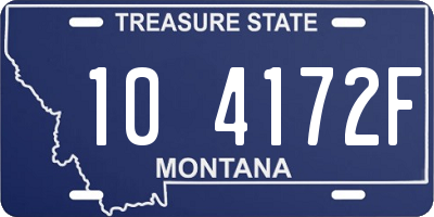 MT license plate 104172F