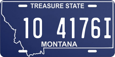 MT license plate 104176I