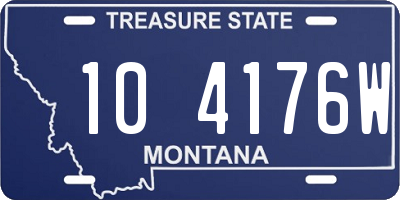 MT license plate 104176W