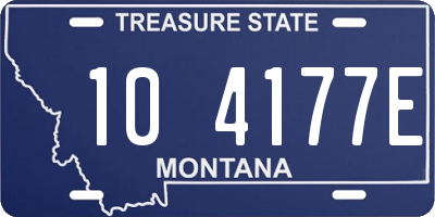 MT license plate 104177E