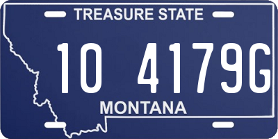 MT license plate 104179G