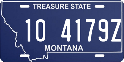 MT license plate 104179Z