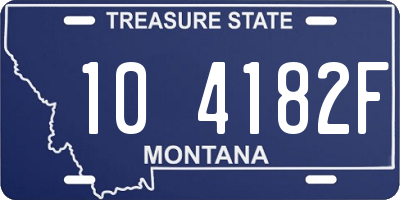 MT license plate 104182F