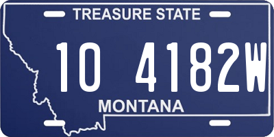 MT license plate 104182W