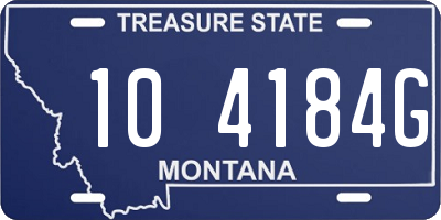 MT license plate 104184G