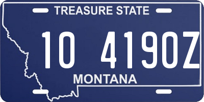 MT license plate 104190Z