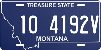 MT license plate 104192V