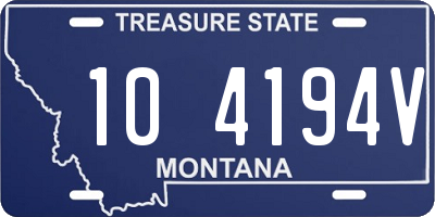 MT license plate 104194V