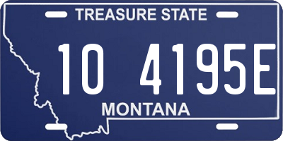 MT license plate 104195E