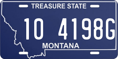 MT license plate 104198G